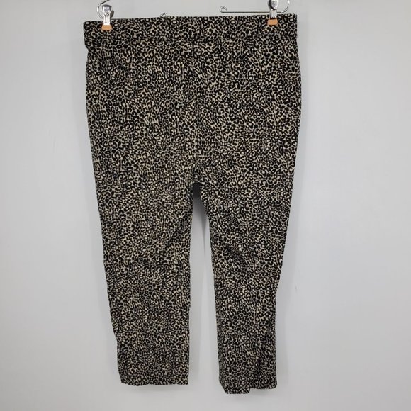 Rafaella Comfort Pull On Women's Cheetah Print Pants Size 14 - Picture 2 of 7